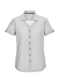 Funktionshemd Killtec "KOS 46 WMN WVN SHRT", Damen, Gr. 40, Normalgr&ouml;&szlig;en, blau (nachtblau), Obermaterial: 92% Polyester, 8% Elasthan, Hemden Funktionshemd, Schnelltrocknende Funktionsbluse mit Stretch und All Over-Print