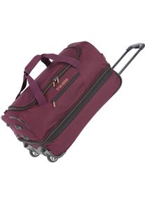 Reisetasche Travelite "BASICS, verschiedene Gr&ouml;&szlig;en und Farben", Damen, Gr. B/H/T: 55cm x 32cm x 29cm, rot (bordeaux), Polyester, Taschen Reisetasche, Duffle Bag Reisegep&auml;ck Sporttasche Reisebag mit Trolleyfunktion