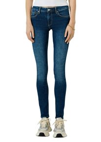 Slim-fit-Jeans QS, Damen, Gr. 42, L&auml;nge 32, dunkelblau, Denim/Jeans, Obermaterial: 99% Baumwolle, 1% Elasthan. Futter: 70% Polyester, 30% Baumwolle, unifarben, slim fit lang, Jeans Slim-fit-Jeans, mit Stretch