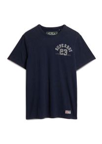 T-Shirt Superdry "T-Shirt Vintage Athletic Chest Short Sleeve T-Shirt 1er Pack", Herren, Gr. M, blau, Obermaterial: 100% Baumwolle CO., Shirts T-Shirt