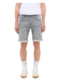 Regular-fit-Jeans Mustang "Herren Style Chicago Shorts", Herren, Gr. 28, grau (842 dunkelgrau), Denim/Jeans, 83% Baumwolle, 15% Polyester, 2% Elasthan, unifarben, regular fit, Jeans Regular-fit-Jeans