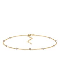 Choker Elli "Halskette Choker Labradorit Grau 925 Sterling Silber Gold-plated" Gr. 36, gold, Halsketten, Damen, mit Steinen, Silber 925 (Sterlingsilber), Choker