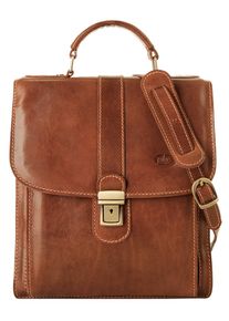 Pike Umh&auml;ngetasche PIK&Eacute;, Herren, Gr. B/H/T: 29cm x 24cm x 10cm onesize, braun, Leder, used, Taschen Umh&auml;ngetasche, echt Leder, Made in Italy