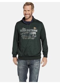 Kapuzensweatshirt Jan Vanderstorm "Sweatshirt SVERRE", Herren, Gr. XL, gr&uuml;n (dunkelgr&uuml;n melange), Obermaterial: 70% Baumwolle CO. 30% Polyester COOLMAX PES(Coolmax)., Sweatshirts Kapuzensweatshirt