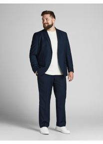 Jack & Jones PlusSize Anzug "JPRFRANCO SUIT NOOS PLS", Herren, Gr. 70, N-Gr, blau (schwarz navy), Web, Obermaterial: 78% Polyester, 17% Viskose, 5% Elasthan, JACK & JONES PLUSSIZE, unifarben, slim fit, Anz&uuml;ge Anzug