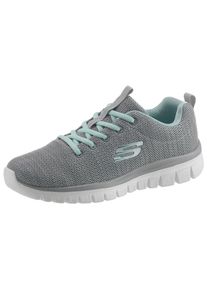 Sneaker Skechers "Graceful - Twisted Fortune", Damen, Gr. 36, grau (grau, mint), Textil, Mesh, Schuhe Sneaker, Freizeitschuh, Halbschuh, Schn&uuml;rschuh mit Memory Foam, Topseller