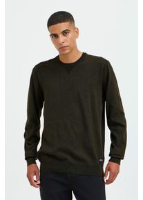 Rundhalspullover Blend "Pullover", Herren, Gr. S, gr&uuml;n (forest night), Strick, Obermaterial: 100% Polyester, unifarben, regular fit normal, Rundhals, B&uuml;ndchen, Pullover Rundhalspullover, Kunstfaser
