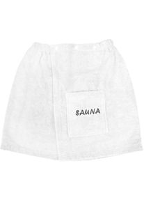 Kilt Dyckhoff "Opal Kilt, ideal f&uuml;r Sauna & Spa", wei&szlig;, L:50cm, Walkfrottee, Hausm&auml;ntel, Kilt, mit Schriftzug