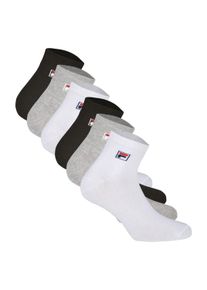 Sneakersocken Fila "Socken 6er Pack", Damen, Gr. 43-46, bunt (schwarz, wei&szlig;, grau), Obermaterial: 75% Baumwolle CO. 23% Polyester PES. 2% Elasthan EL., Socken Sneakersocken