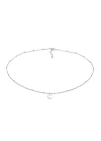 Choker Elli "Halskette Choker Kugelkette Halbmond 925 Silber" Gr. 36, silber, Halsketten, Damen, ohne Stein, Silber 925 (Sterlingsilber), Choker