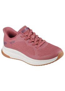 Slip-On Sneaker Skechers "BOBS SQUAD 4", Damen, Gr. 35, rosa, Mesh, Synthetik, Schuhe Slip-On Sneaker, Slipper, Freizeitschuh, Halbschuh mit Memory Foam