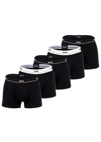 Boxershorts BOSS "Boxershort Trunk 5P Essential 5er Pack", Herren, Gr. L, schwarz, Obermaterial: 95% Baumwolle CO. 5% Elasthan EL., Unterhosen Boxershorts