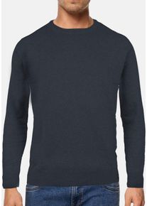 Rundhalspullover INDICODE "INTownsend", Herren, Gr. XL, navy, Strick, Obermaterial: 80% Baumwolle, 20% Polyamid, unifarben, normal, Rundhals, B&uuml;ndchen, Pullover Rundhalspullover