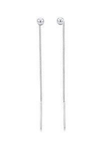 Paar Ohrh&auml;nger Elli "Ohrringe Ohrh&auml;nger Geo Kugel Basic Durchzieher 925 Silber" Gr. 68, silber, Ohrringe, Damen, ohne Stein, Silber 925 (Sterlingsilber), Paar Ohrh&auml;nger