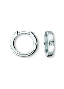 Paar Creolen ONE ELEMENT "Zirkonia Ohrringe Creolen aus 925 Silber", silber, Ohrringe, Damen, Silber 925 (Sterlingsilber), Paar Creolen
