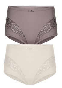 Miederslip SuSa "2er Pack Miederslip London", Damen, Gr. 44, bunt (champagner frosty lavender), Stoff, Obermaterial: 75% Polyamid PA. 25% Elasthan EL., Unterhosen Miederslip
