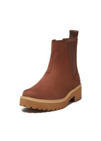 Schn&uuml;rboots Timberland "CARNABY COOL MID CHELSEA BOOT", Damen, Gr. 38,5, braun (medium braun nubuck), Leder, Schuhe Schn&uuml;rboots, Stiefelette, Winterschuhe, Ankle Boots
