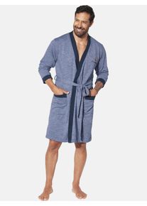 Hausanzug Jan Vanderstorm "Morgenmantel SOGIR", Herren, Gr. XL, blau, Obermaterial: 60% Baumwolle CO. 40% Polyester COOLMAX PES(Coolmax)., Homewear-Sets Hausanzug