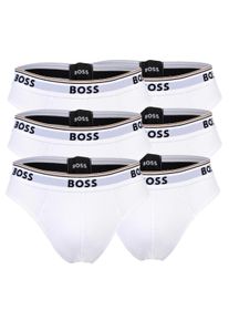 Slip BOSS "Slip Briefs 3P Power 6er Pack", Herren, Gr. XXL, wei&szlig;, Obermaterial: 95% Baumwolle CO. 5% Elasthan EL., Unterhosen Slip