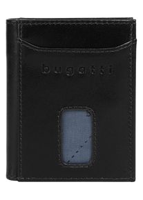 Geldb&ouml;rse Bugatti "SECURE SLIM", Damen, schwarz, Leder, Kleinlederwaren Geldb&ouml;rse, echt Leder