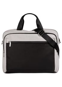 Aktentasche Bugatti "SERA", Gr. B/H/T: 42cm x 34cm x 8cm onesize, grau, Kunstfaser, unifarben, Taschen Aktentasche