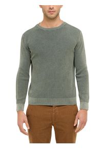 Rundhalspullover Mustang "Style Elliot", Herren, Gr. M, agave gr&uuml;n, Strick, Obermaterial: 100% Baumwolle, unifarben, regular fit normal, Rundhals, B&uuml;ndchen, Pullover Rundhalspullover