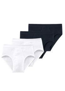 Slip Schiesser "Slip ESSENTIALS 4er Pack", Herren, Gr. 3XL, wei&szlig; (wei&szlig;, blau), Obermaterial: 100% Baumwolle CO., Unterhosen Slip