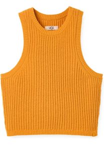 UGG Australia Tanktop UGG "Elaenia Tank Lite", Damen, Gr. XS, santol, Strick, Obermaterial: 100% Polyester, unifarben, regular fit normal, Rundhals, Tops Tanktop, Mit Rundhalsausschnitt