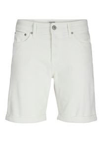 Jack & Jones Shorts JACK & JONES "JJIRICK JJORIGINAL SHORTS SQ 912 SN", Herren, Gr. S, N-Gr, wei&szlig; (wei&szlig; denim), Web, Obermaterial: 76% Baumwolle, 22% Polyester, 2% Elasthan, unifarben, regular fit kniefrei, Hosen Shorts, im Five-Pocket Style