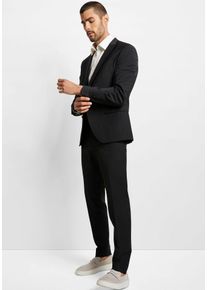 Anzug Cinque "CICASTELLO", Herren, Gr. 46, N-Gr, schwarz, Web, Obermaterial: 53% Polyester, 43% Schurwolle, 4% Elasthan, unifarben, Basic, Anz&uuml;ge Anzug, mit Powerstretch