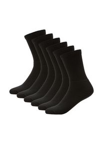 Sportsocken s.Oliver "essentials", Herren, Gr. 43-46, schwarz, Baumwollmischung, unifarben, normal, Socken Sportsocken, elastischer, druckfreier Bund, Topseller