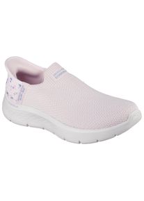 Slip-On Sneaker Skechers "GO WALK FLEX-SUNSET ROSE", Damen, Gr. 35, rosa, Textil, gebl&uuml;mt, Schuhe Slip-On Sneaker, Freizeitschuh, Vegan mit Skechers Handsfree Slip-ins Funktion