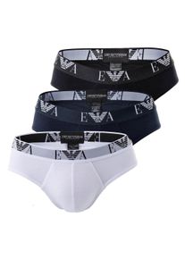 Slip Emporio Armani "Slip 3er Pack", Herren, Gr. S, bunt (wei&szlig;, schwarz, marine), Obermaterial: 95% Baumwolle CO. 5% Elasthan EL., Unterhosen Slip