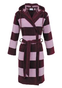 Damenbademantel Carl Ross "velours" Gr. 44, burgundy, rose quartz, L:100cm, Velours, Hausm&auml;ntel, Damenbademantel, Kapuze (Kurz)