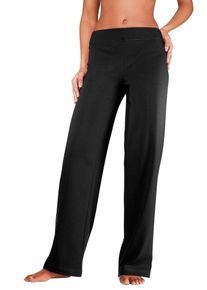 Homewearhose Vivance, Damen, Gr. 44/46, N-Gr, schwarz, Strick, Obermaterial: 60% Baumwolle, 40% Polyester, unifarben, Basic, bequem lang, Hosen Homewearhose, mit geradem Bein, Loungewear, Topseller