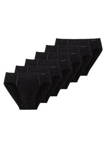 Slip Schiesser "Slip 6er Pack", Herren, Gr. XXL, schwarz, Obermaterial: 95% Baumwolle CO. 5% Elasthan EL., Unterhosen Slip