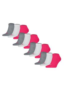 Sneakersocken Puma "Socken Sneaker Plain 12P 12er Pack", Damen, Gr. 35-38, bunt (pink, grau), Obermaterial: 66% Baumwolle CO. 18% Polyamid PA. 14% Polyester PES. 2% Elasthan EL., Socken Sneakersocken