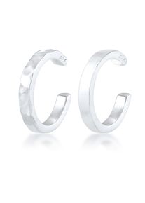 Paar Ohrklemmen Elli "Ohrringe Earcuff Set Organic Look 925 Silber" Gr. 13, silber, Ohrringe, Damen, Silber 925 (Sterlingsilber), Paar Ohrklemmen