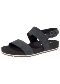 Sandale Timberland "Malibu Waves 2Band Sandal", Damen, Gr. 38, schwarz (schwarz, nubuck), Leder, Schuhe Sandale