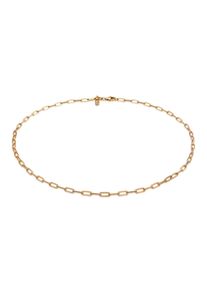 Kette ohne Anh&auml;nger Elli "Halskette Gliederkette Chain Optik 925 Sterling Silber" Gr. 40, gold, Halsketten, Damen, Silber 925 (Sterlingsilber), Kette ohne Anh&auml;nger