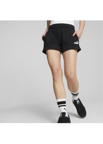 Trainingsshorts Puma "ESS 4" SWEAT SHORTS TR", Damen, Gr. XS, N-Gr, schwarz (Puma schwarz), Sweatware, Obermaterial: 68% Baumwolle, 32% Polyester, meliert, regular fit kurz, Hosen Trainingsshorts, mit Nahttasche, aus Baumwollmischung, pflegeleicht, Regular Fit
