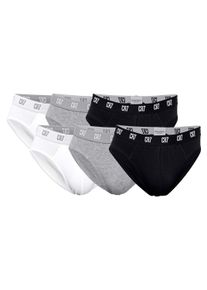 Slip CR7 "Slip CR7 Basic, Slip, 6-pack 6er Pack", Herren, Gr. M, bunt (schwarz, grau, wei&szlig;), Obermaterial: 95% Baumwolle CO. 5% Elasthan EL., Unterhosen Slip