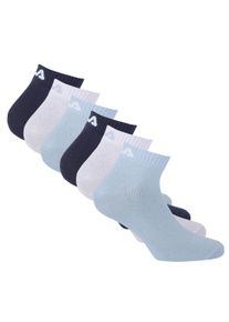 Kurzsocken Fila "Socken 6er Pack", Damen, Gr. 43-46, blau (sky), Obermaterial: 75% Baumwolle CO. 23% Polyester PES. 2% Elasthan EL., Socken Kurzsocken
