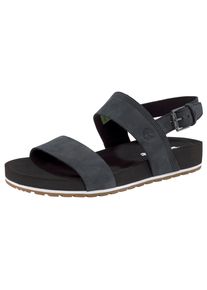 Sandale Timberland "Malibu Waves 2Band Sandal", Damen, Gr. 37,5, schwarz (schwarz, nubuck), Leder, Schuhe Sandale