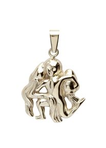 Kettenanh&auml;nger OSTSEE-SCHMUCK "- Tierkreiszeichen Wassermann - Silber 925/000, vergoldet -" Gr. 27, gold (goldfarben, gelb), Schmuckanh&auml;nger, Damen, Silber 925 (Sterlingsilber), Kettenanh&auml;nger