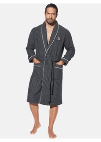 Hausanzug Jan Vanderstorm "Bademantel ROLFGARD", Herren, Gr. 5XL, grau (dunkelgrau), Obermaterial: 100% Baumwolle CO., Homewear-Sets Hausanzug