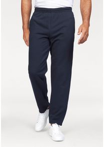 Sweathose Fruit of the Loom, Herren, Gr. S (44/46), N-Gr, blau (marine), angeraute Sweatware, Obermaterial: 80% Baumwolle, 20% Polyester, unifarben, bequem lang, Hosen Sweathose, Open Leg Jogginghose, Topseller