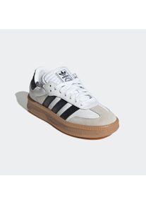 Sneaker adidas originals "SAMBA XLG KIDS", Damen, Gr. 37, wei&szlig; (cloud wei&szlig;, core schwarz, gum 3), Leder, Synthetik, Schuhe Sneaker, mit erh&ouml;hter Sohle und gepolsterter Zunge, f&uuml;r Kinder & Jugendliche