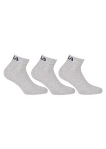 Sneakersocken Fila "Socken 3er Pack", Damen, Gr. 35-38, grau, Obermaterial: 75% Baumwolle CO. 23% Polyester PES. 2% Elasthan EL., Socken Sneakersocken