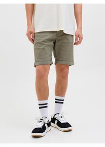 Jack & Jones Shorts JACK & JONES "JJIRICK JJORIGINAL SHORTS SQ 913 SN", Herren, Gr. XXL, N-Gr, gr&uuml;n (deep lichen gr&uuml;n), Web, Obermaterial: 76% Baumwolle, 22% Polyester, 2% Elasthan, unifarben, regular fit kniefrei, Hosen Shorts, im Five-Pocket Style
